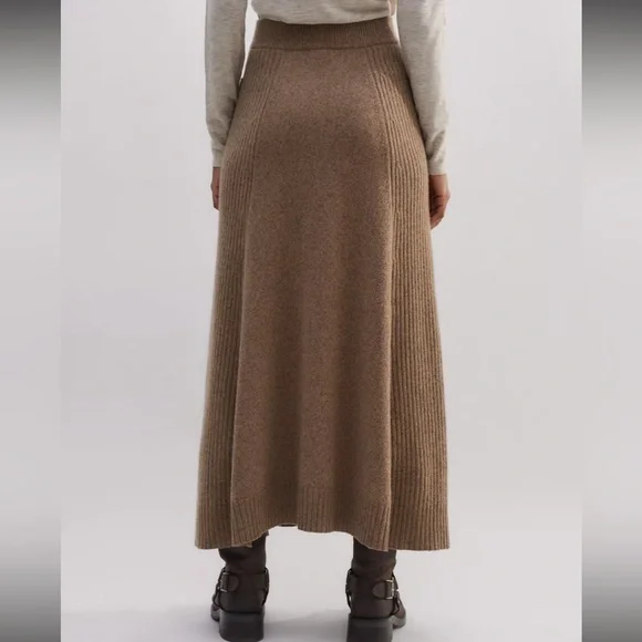 ME+EM merino cashmere a-line skirt